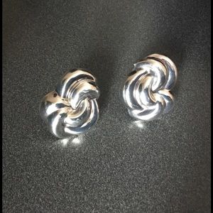 Vintage Sterling Silver .925 Clip Earrings — Neiman Marcus